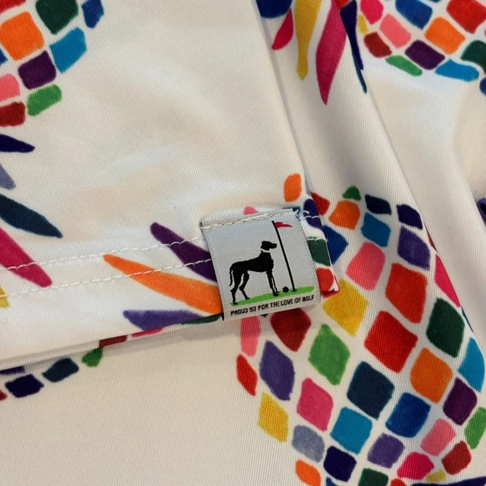 NEW Proud 90 Golf Polo Shirt Men XL White Pineapple Party Stretch NWT $79 Travel